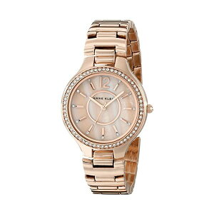 �A���N���C�� Anne Klein �r���v �E�H�b�` ���v ���f�B�[�X �����p �X�����t�X�L�[ Anne Klein Women's AK/1854RMRG Swarovski Crystal Accented Rose Gold-Tone Bracelet Watch