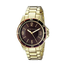 アンクライン Anne Klein 腕時計 ウォッチ 時計 レディース 女性用 Anne Klein Womens Brown Dial Gold Tone Metal Bracelet Watch AK/2058BNGB