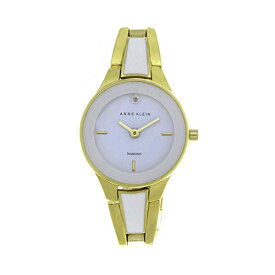 アンクライン Anne Klein 腕時計 ウォッチ 時計 レディース 女性用 Anne Klein Womens White Dial White & Gold Tone Bracelet Watch AK/2556WTGB