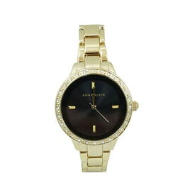 アンクライン Anne Klein 腕時計 ウォッチ 時計 レディース 女性用 Anne Klein Womens Black Dial Gold Tone Metal Bracelet Watch AK/2096BKGB