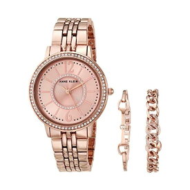 アンクライン Anne Klein 腕時計 ウォッチ 時計 レディース 女性用 スワロフスキー Anne Klein Women's Swarovski Crystal Accented Rose Gold-Tone Watch and Bracelet Set, AK/3838RGST