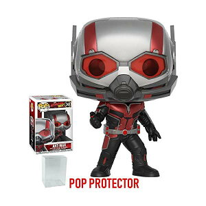Ag} Xv t@R |bv }[x tBMA l` Funko Pop! Marvel: Ant-Man & the Wasp - Ant-Man Vinyl Figure (Bundled with Pop Box Protector Case)
