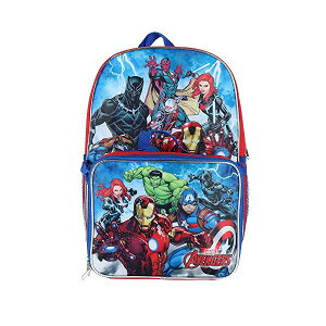 }[x Ag} ACA} LveAJ bN obNpbN obO 16C` Marvel Avengers 16" Backpack With Detachable Matching Lunch Box Featuring Ant-Man, Black Panther and Other Super Heros