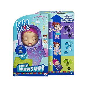 xr[ACu Ԃ l` xr[h[ ܂܂ ւ tBMA mߋ Baby Alive Baby Grows Up (Dreamy) - Shining Skylar or Star Dreamer, Growing and Talking Baby Doll, Toy with 1 Surprise Doll and 8 Accesso