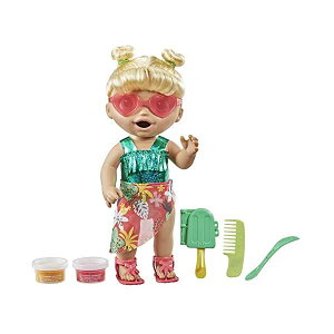 xr[ACu Ԃ l` xr[h[ ܂܂ ւ tBMA mߋ Baby Alive Sunshine Snacks Doll, Eats and Poops, Summer-Themed Waterplay Baby Doll, Ice Pop Mold, Toy for Kids Ages 3 and Up, Blonde Hair