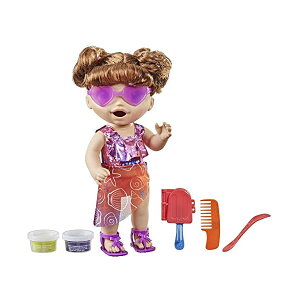 xr[ACu Ԃ l` xr[h[ ܂܂ ւ tBMA mߋ Baby Alive Sunshine Snacks Doll, Eats and Poops, Summer-Themed Waterplay Baby Doll, Ice Pop Mold, Toy for Kids Ages 3 and Up, Brown Hair