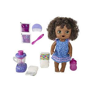 xr[ACu Ԃ l` xr[h[ ܂܂ ւ tBMA mߋ Baby Alive Magical Mixer Baby Doll Berry Shake with Blender Accessories, Drinks, Wets, Eats, Black Hair Toy for Kids Ages 3 and Up