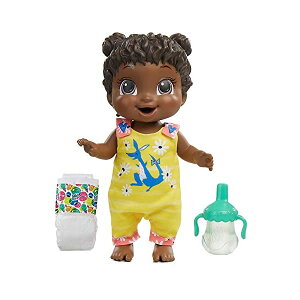 xr[ACu Ԃ l` xr[h[ ܂܂ ւ tBMA mߋ Baby Alive Baby Gotta Bounce Doll, Kangaroo Outfit, Bounces with 25+ SFX and Giggles, Drinks and Wets, Black Hair Toy for Kids Ages 3 and