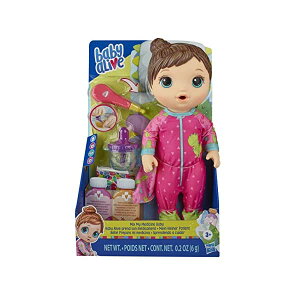 xr[ACu Ԃ l` xr[h[ ܂܂ ւ tBMA mߋ Baby Alive Mix My Medicine Baby Doll, Dinosaur Pajamas, Drinks and Wets, Doctor Accessories, Brown Hair Toy for Kids Ages 3 and Up