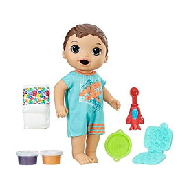 ベビーアライブ 赤ちゃん 人形 ベビードール おままごと 着せ替え フィギュア 知育玩具 Baby Alive Ba Snackin Luke Brunette Baby Doll