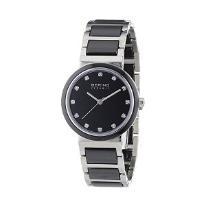 x[O rv EHb` BERING 10729-AZ2 Z~bN RNV fB[X p Bering Time Ceramic Collection Polished Silver Stainless Steel Case and Strap with Black Ceramic Links kfUC XJWi