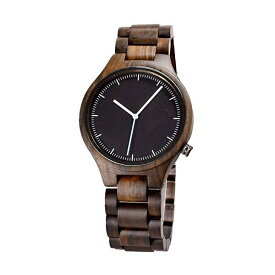 ビーウェル BEWELL ウッドウォッチ 木製腕時計 Simple Men Wood Watches Black Sandal Wood Thin Dial Watch