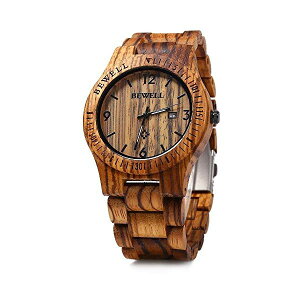 r[EF BEWELL EbhEHb` ؐrv Y jp W086B Bewell W086B Mens Wooden Watch Analog Quartz Lightweight Handmade Wood Wrist Watch
