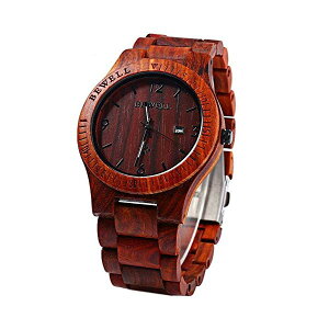 r[EF BEWELL EbhEHb` ؐrv Y jp W086B Bewell W086B Mens Wooden Watch Analog Quartz Handmade Lightweight Wood Wrist Watch