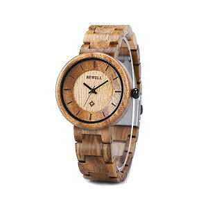 �r�[�E�F�� BEWELL �E�b�h�E�H�b�` �ؐ��r���v ���f�B�[�X �����p Wood Watches for Women, BEWELL Wooden Handmade Watch with Lightweight Adjustable Wood Band, Natural Casual Fashion Quartz Wristwatch