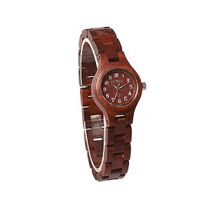 �r�[�E�F�� BEWELL �E�b�h�E�H�b�` �ؐ��r���v ���f�B�[�X �����p W123A-RD Bewell Small Dial Wooden Bangle Dress Watch Adjustable Round Quartz Wristwatches for Women