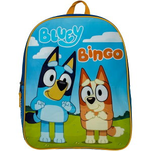 �u���[�C�[ �r���S �O�b�Y �o�b�N�p�b�N �����b�N �o�b�O �v���[���g �M�t�g �L�b�Y 15�C���` �K�[���Y �{�[�C�Y �X�N�[�� AI ACCESSORY INNOVATIONS Bluey Bingo Kids Backpack, 15 Girls Boys School Bag, Blue