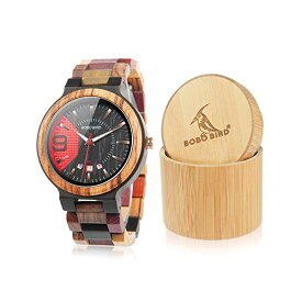 ボボバード BOBO BIRD 腕時計 木製 時計 ウッドウォッチ メンズ 男性用 BOBO BIRD Men's Colorful Wooden Watches Analog Quartz Date Display Wood Watch Handmade Luxury Casual Wristwatch with Gifts Box for Men