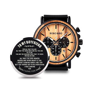 {{o[h BOBO BIRD rv ؐ v EbhEHb` Y jp BOBO BIRD Mens Personalized Engraved Wooden Watches, Stylish Wood & Stainless Steel Combined Quartz Casual Wristwatches for Men Family Friends Customized Gift