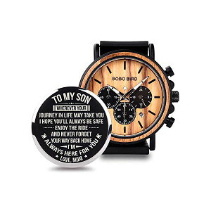 {{o[h BOBO BIRD rv ؐ v EbhEHb` Y jp BOBO BIRD Mens Personalized Engraved Wooden Watches, Stylish Wood & Stainless Steel Combined Quartz Casual Wristwatches for Men Family Friends Customized Gift