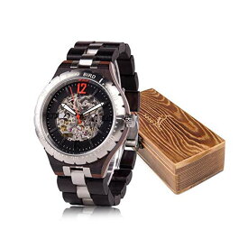 ボボバード BOBO BIRD 腕時計 木製 時計 ウッドウォッチ メンズ 男性用 Mens Wooden Mechanical Watches Men Large Size Waterproof Watches Top Brand Luxury Timepieces (Ebony Wood)