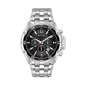 u[o rv EHb` BULOVA 98B333 v NVbN NmOt Y jp Bulova Classic Chronograph Mens Stainless Steel , Silver-Tone (Model: 98B333)