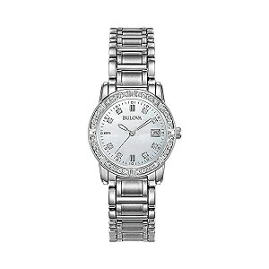 u[o rv EHb` BULOVA 96R105 v NVbN NH[c fB[X p Bulova Classic Quartz Ladies Watch, Stainless Steel Diamond , Silver-Tone (Model: 96R105)