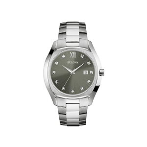 u[o rv EHb` BULOVA 96D122 v NVbN NH[c Y jp Bulova Classic Quartz Mens Watch, Stainless Steel Diamond , Silver-Tone (Model: 96D122)