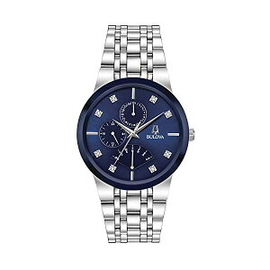 u[o rv EHb` BULOVA 96D144 v Y jp Bulova Modern Multi-Function Mens Watch, Stainless Steel Futuro , Silver-Tone (Model: 96D144)