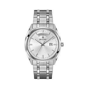 u[o rv EHb` BULOVA 96C127 v NVbN NH[c Y jp Bulova Classic Quartz Mens Watch, Stainless Steel , Silver-Tone (Model: 96C127)