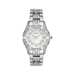 �u���[�o �r���v �E�H�b�` BULOVA 96L116 ���v �N�H�[�c ���f�B�[�X �����p Bulova Crystal Quartz Ladies Watch, Stainless Steel , Silver-Tone (Model: 96L116)