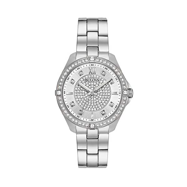 ブローバ 腕時計 ウォッチ BULOVA 96L236 時計 クォーツ レディース 女性用 Bulova Crystal Quartz Ladies Watch, Stainless Steel , Silver-Tone (Model: 96L236)