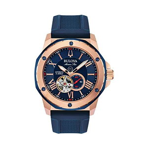 �u���[�o �r���v �E�H�b�` BULOVA 98A227 ���v �I�[�g�}�`�b�N �������� �A�i���O �A�i���O �����Y �j���p EXPRESS!!SHIPPED WITHIN MINUTES!! Bulova Mens Analogue Automatic Watch with Silicone Strap 98A227