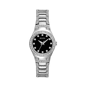 u[o rv EHb` BULOVA 96L170 v NH[c fB[X p Bulova Crystal Quartz Ladies Watch, Stainless Steel , Silver-Tone (Model: 96L170)