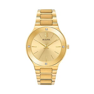 u[o rv EHb` BULOVA 9.7E+101 v Y jp Men's Bulova Futuro Gold-Tone Diamond Accent Watch 97E100