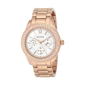 �u���[�o �r���v �E�H�b�` BULOVA 97N101 ���v ���f�B�[�X �����p Bulova Women's 97N101 Swarovski Crystal Rose Gold Tone Watch
