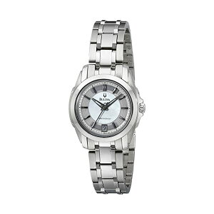 �u���[�o �r���v �E�H�b�` BULOVA 96M108 ���v �v���V�W���j�X�g ���f�B�[�X �����p Bulova Women's 96M108 Precisionist Longwood MOP Dial Steel Bracelet Watch