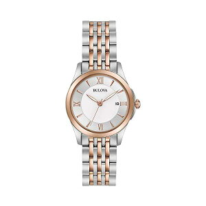 �u���[�o �r���v �E�H�b�` BULOVA 98M125 ���v �A�i���O �N�H�[�c ���f�B�[�X �����p Bulova Women's Analog-Quartz Watch with Stainless-Steel Strap, Multi, 14 (Model: 98M125)
