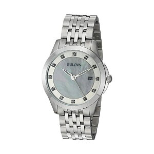 u[o rv EHb` BULOVA 96P174 v AiO NH[c fB[X p Bulova Women's Analog-Quartz Watch with Stainless-Steel Strap, Silver, 18 (Model: 96P174)
