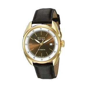 u[o rv EHb` BULOVA 64B127 v I[g}`bN  Y jp Bulova Men's Stainless Steel and Brown Leather Automatic Watch (Model: 64B127)