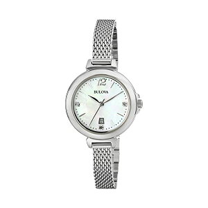 u[o rv EHb` BULOVA 96P150 v AiO NH[c fB[X p Bulova Women's 96P150 Diamond Gallery Analog Display Japanese Quartz White Watch