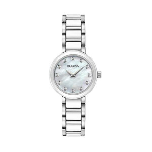 �u���[�o �r���v �E�H�b�` BULOVA 98P158 ���v �A�i���O �N�H�[�c ���f�B�[�X �����p Bulova Women's Analog-Quartz Watch with Stainless-Steel Strap, Silver, 14 (Model: 98P158)
