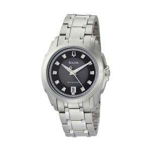 �u���[�o �r���v �E�H�b�` BULOVA 96D110 ���v �v���V�W���j�X�g �����Y �j���p Bulova Men's 96D110 Precisionist Longwood Diamond Black Dial Bracelet Watch