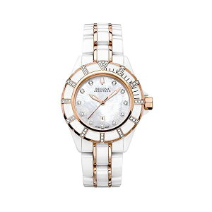 �u���[�o �r���v �E�H�b�` BULOVA ���v �A�L���g���� ���f�B�[�X �����p Bulova Accutron 65R140 Ladies White Rose Gold Mirador Watch
