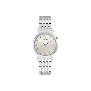u[o rv EHb` BULOVA 96P216 v NVbN NH[c fB[X p Bulova Classic Quartz Ladies Watch, Stainless Steel Diamond , Silver-Tone (Model: 96P216)