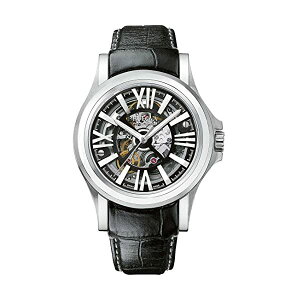 �u���[�o �r���v �E�H�b�` BULOVA 63A122 ���v �I�[�g�}�`�b�N �������� �A�i���O �A�i���O �����Y �j���p Bulova Accu Swiss Kirkwood Men's Automatic Watch with Black Dial Analogue Display and Black Leather Strap 63A122