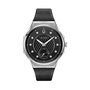 �u���[�o �r���v �E�H�b�` BULOVA 96R229 ���v �J�[�u ���f�B�[�X �����p Bulova Curv Ladies Watch, Stainless Steel with Black Nylon StrapDiamond , Silver-Tone (Model: 96R229)