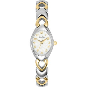 �u���[�o �r���v �E�H�b�` ���f�B�[�X 3 �n���h �N�H�[�c �N���V�b�N �X�e�����X�X�`�[�� �P�[�X �X�e�����X�X�`�[�� �n�[�g �����N �u���X���b�g Bulova Ladies 3 Hand Quartz Classic, Stainless Steel Case 