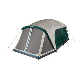 コールマン テント キャンプ アウトドア スカイロッジ 12人用 スクリーンルーム エバーグリーン フェス ハイキング ゆるキャン Coleman Camping Tent | Skylodge 12 Person Tent | Screen Room, Evergreen