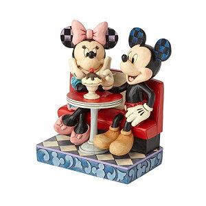 GlXR fBYj[ gfBVY WVA ~bL[ ~j[ tBMA l` u CeA v[g Enesco Disney Traditions by Jim Shore Mickey and Minnie Mouse Soda Shop Figurine, 6.25 Inch, Multicol